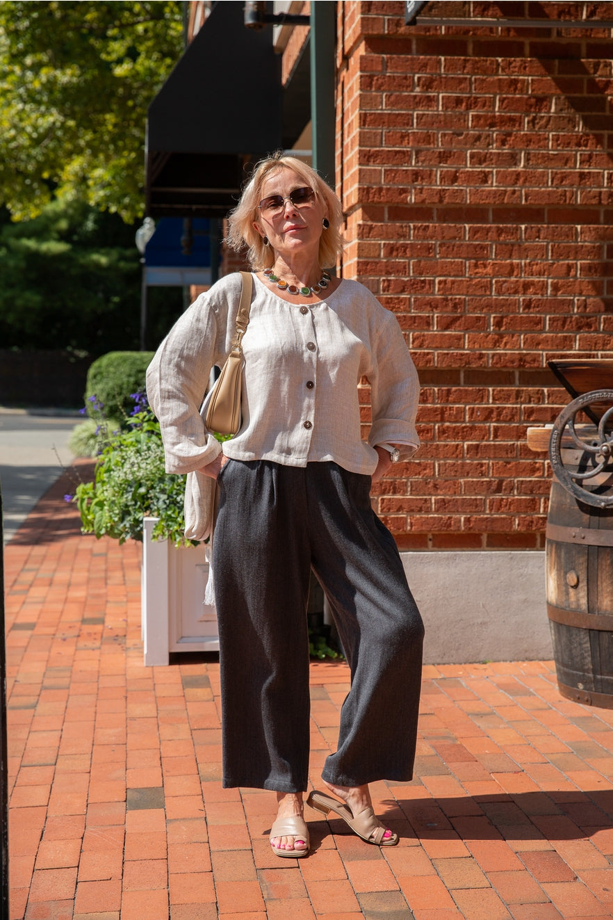 Merino Wool Wide Leg Pants
