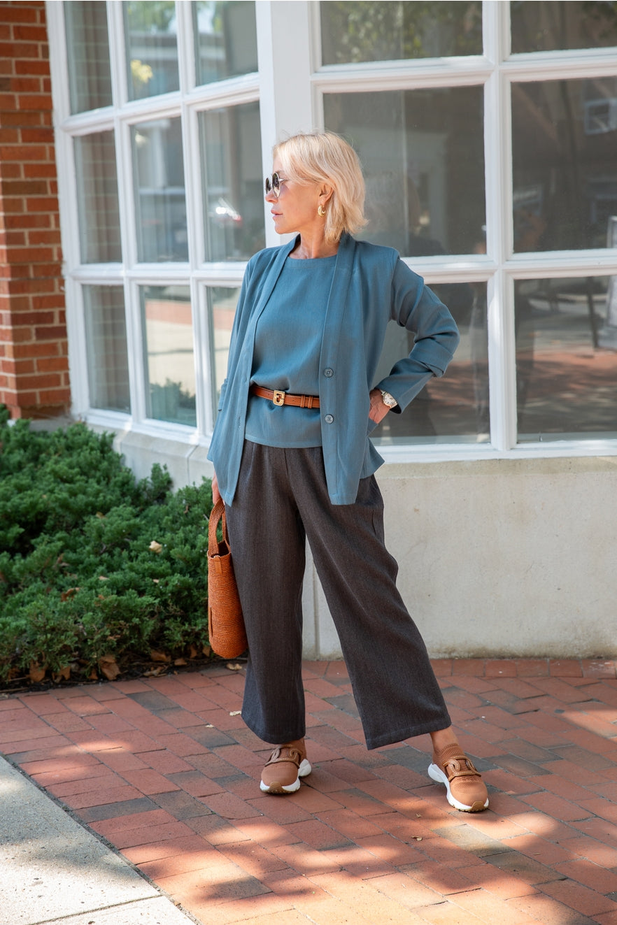 Merino Wool Wide Leg Pants