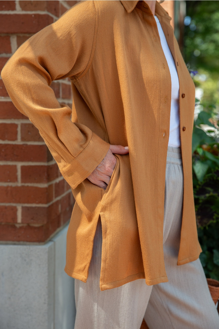 Merino Wool Button Up Shirt/Tunic