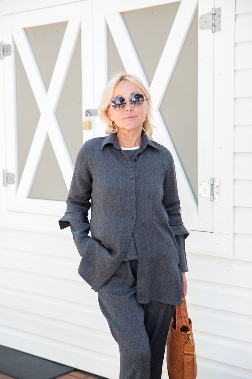 Merino Wool Button Up Shirt/Tunic