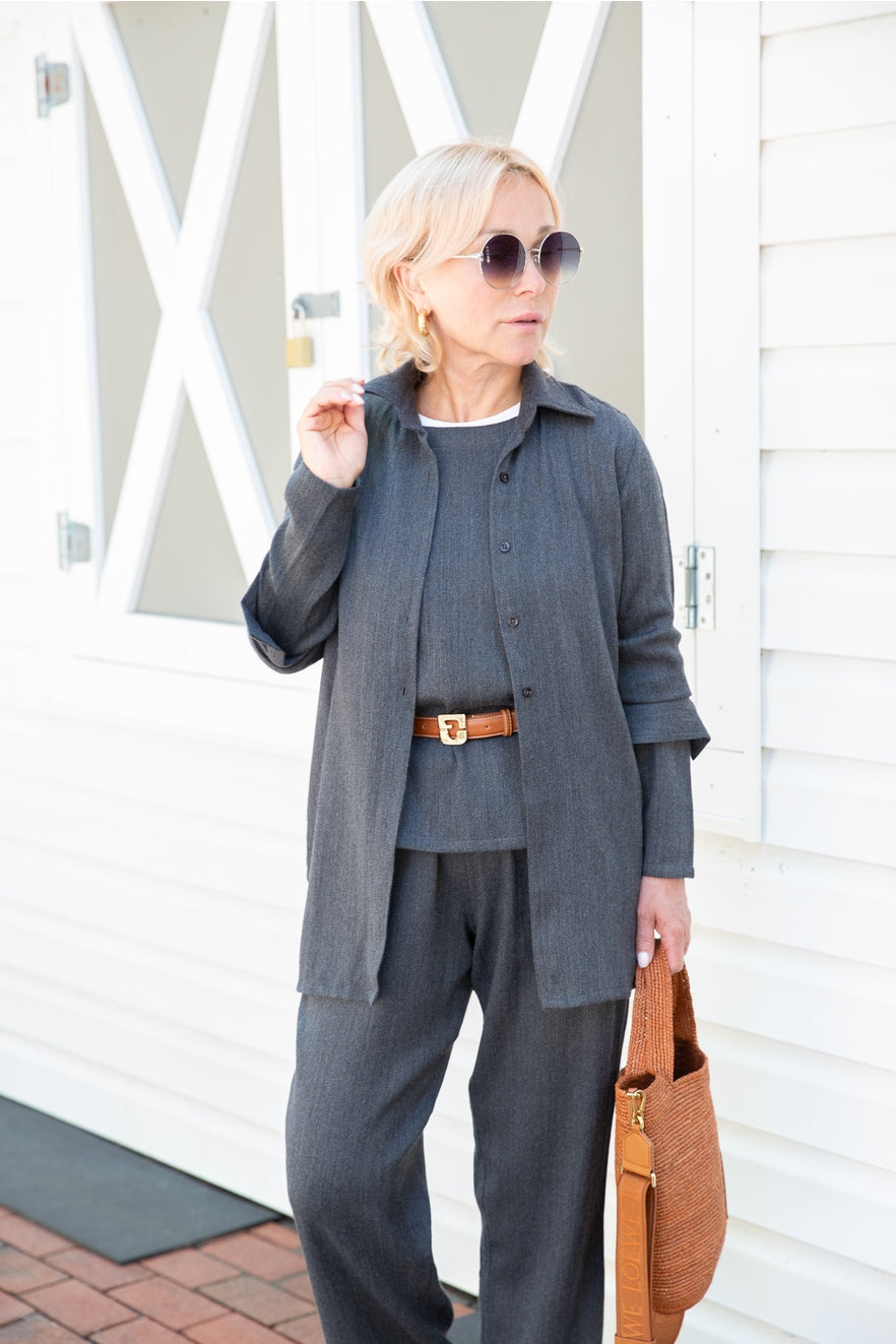 Merino Wool Button Up Shirt/Tunic