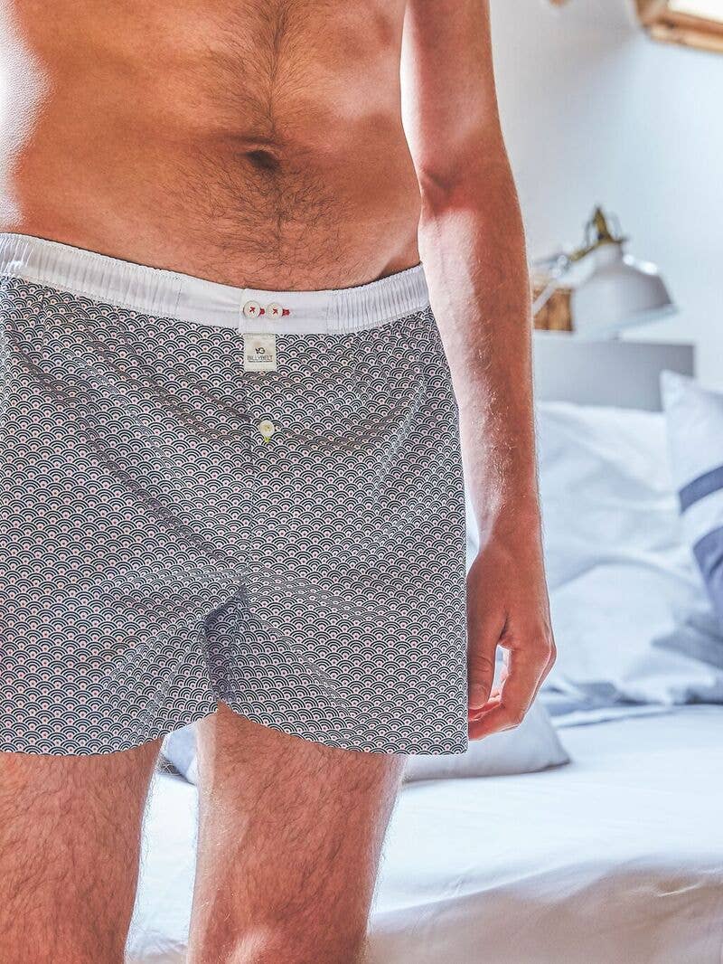 Blue Wave Organic Cotton Boxer Shorts