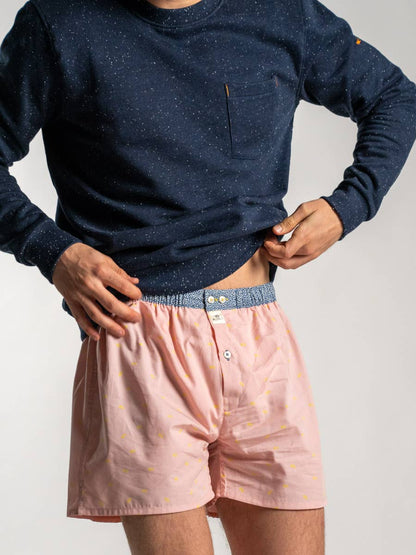 Billy Pink Organic Cotton Boxer Shorts